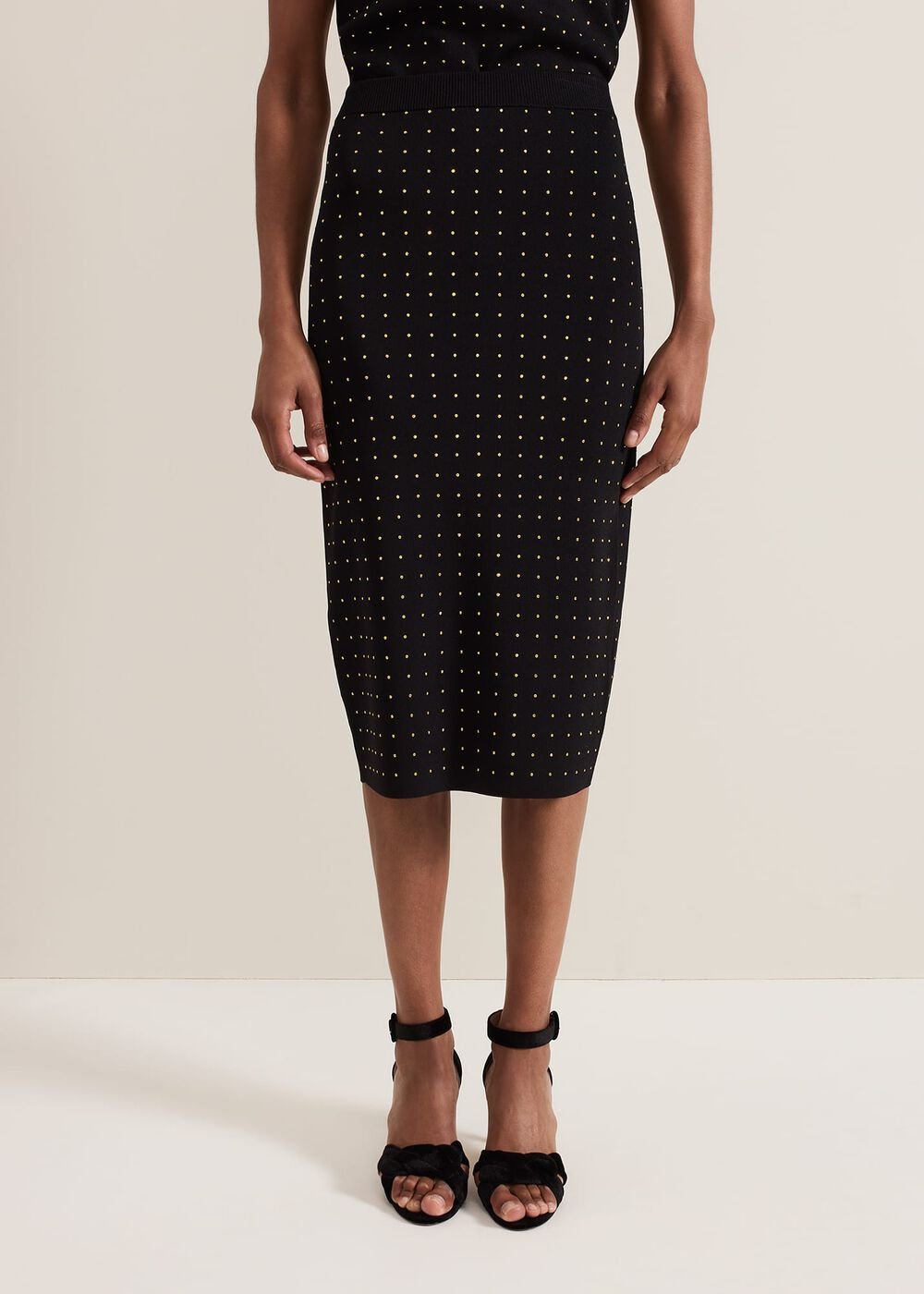 Kendall Studded Skirt Black
