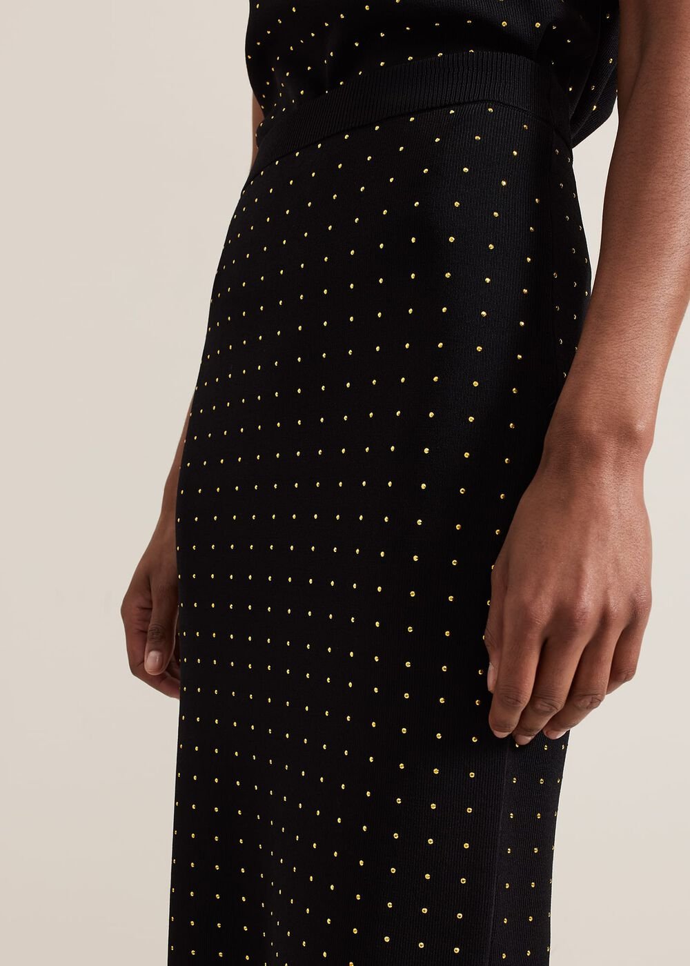 Kendall Studded Skirt Black