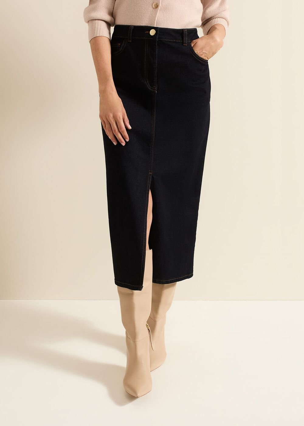 Amani Dark Wash Denim Skirt Dark Wash