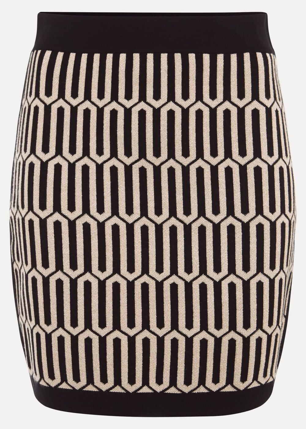 Tanya Lurex Geo Mini Skirt Gunmetal