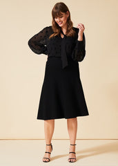 Francis Knitted Skirt Black