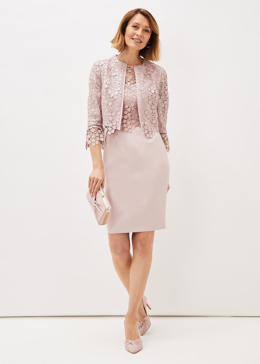 Mariposa Lace Occasion Jacket Antique Rose