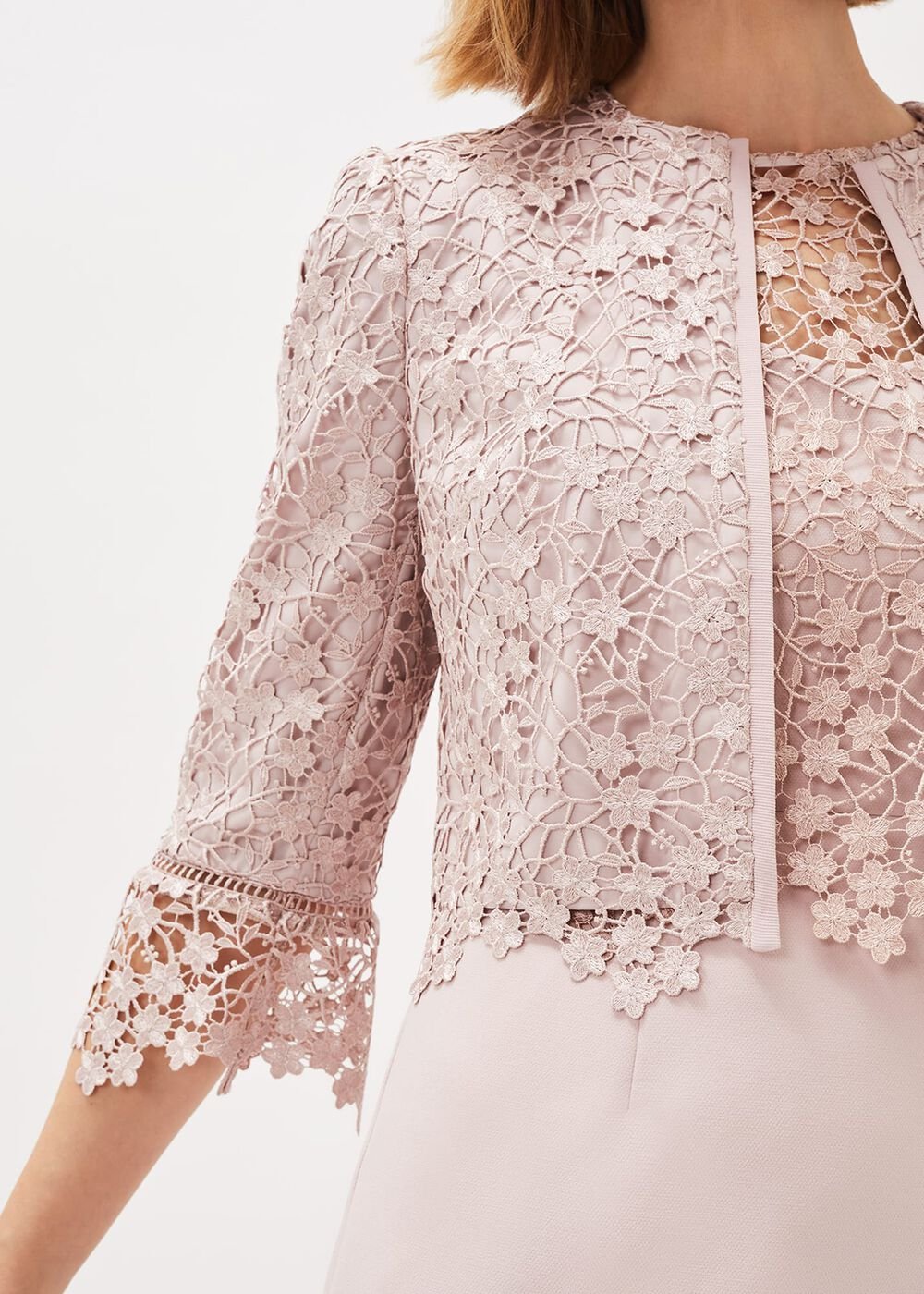 Mariposa Lace Occasion Jacket Antique Rose