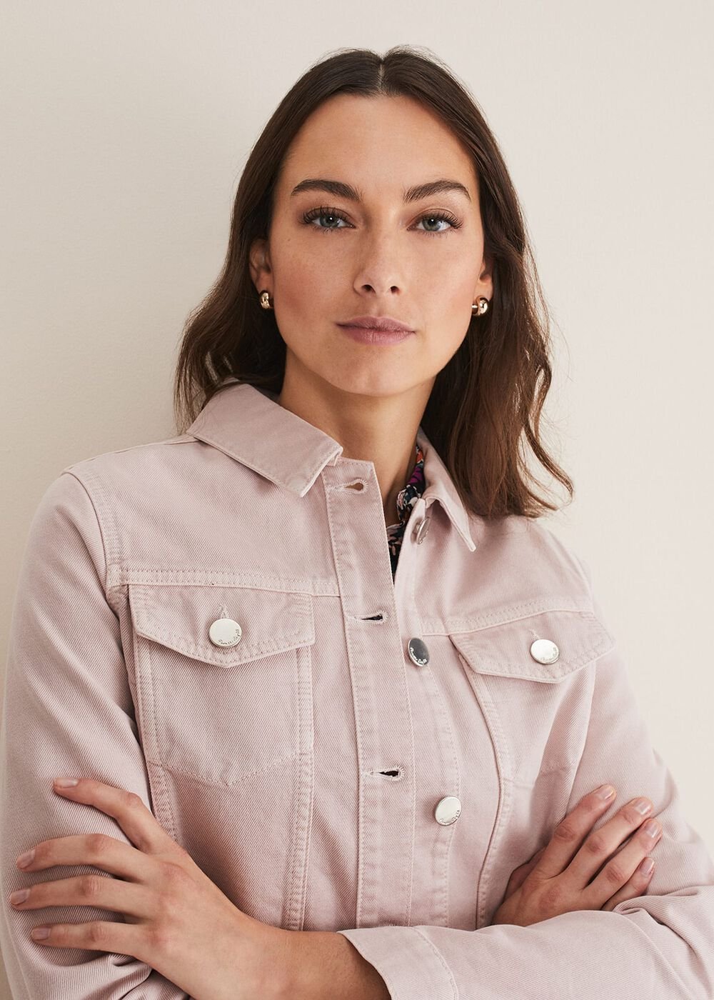 Caitlin Denim Jacket Frosted Heather