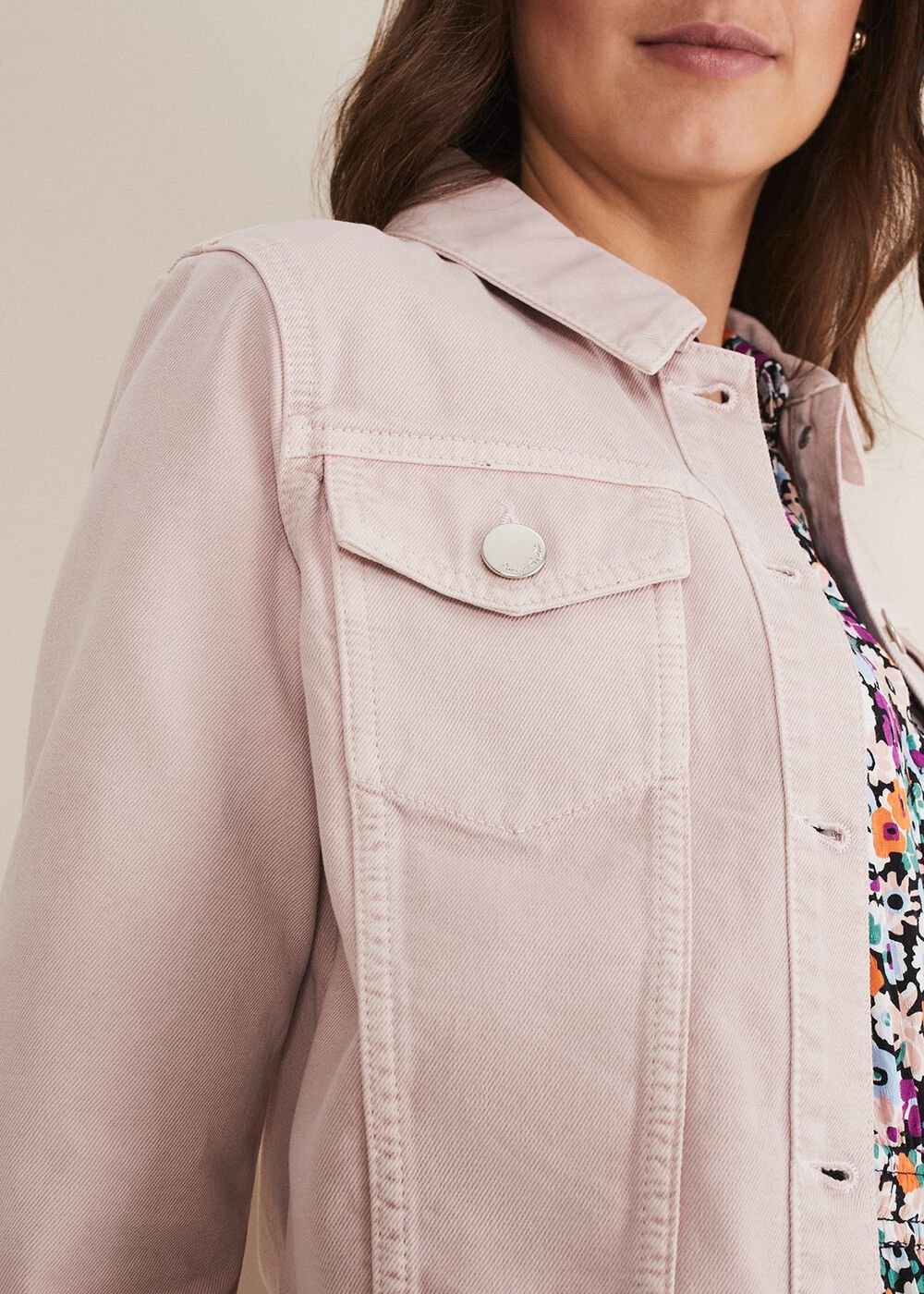 Caitlin Denim Jacket Frosted Heather
