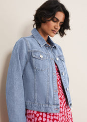 Caitlin Denim Jacket Mid Wash Blue