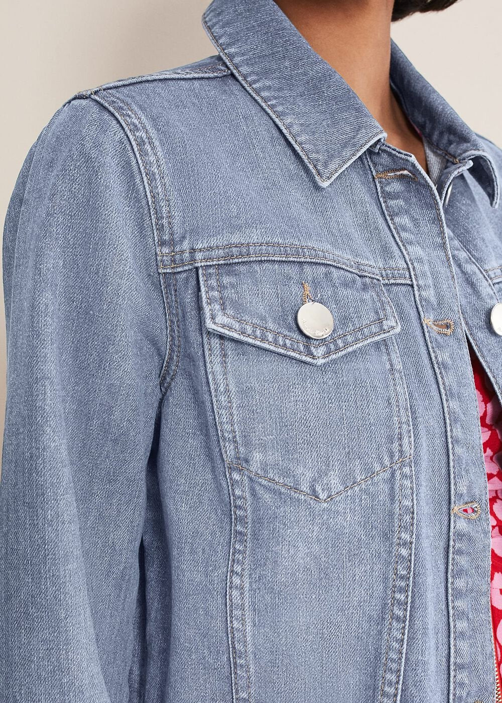 Caitlin Denim Jacket Mid Wash Blue