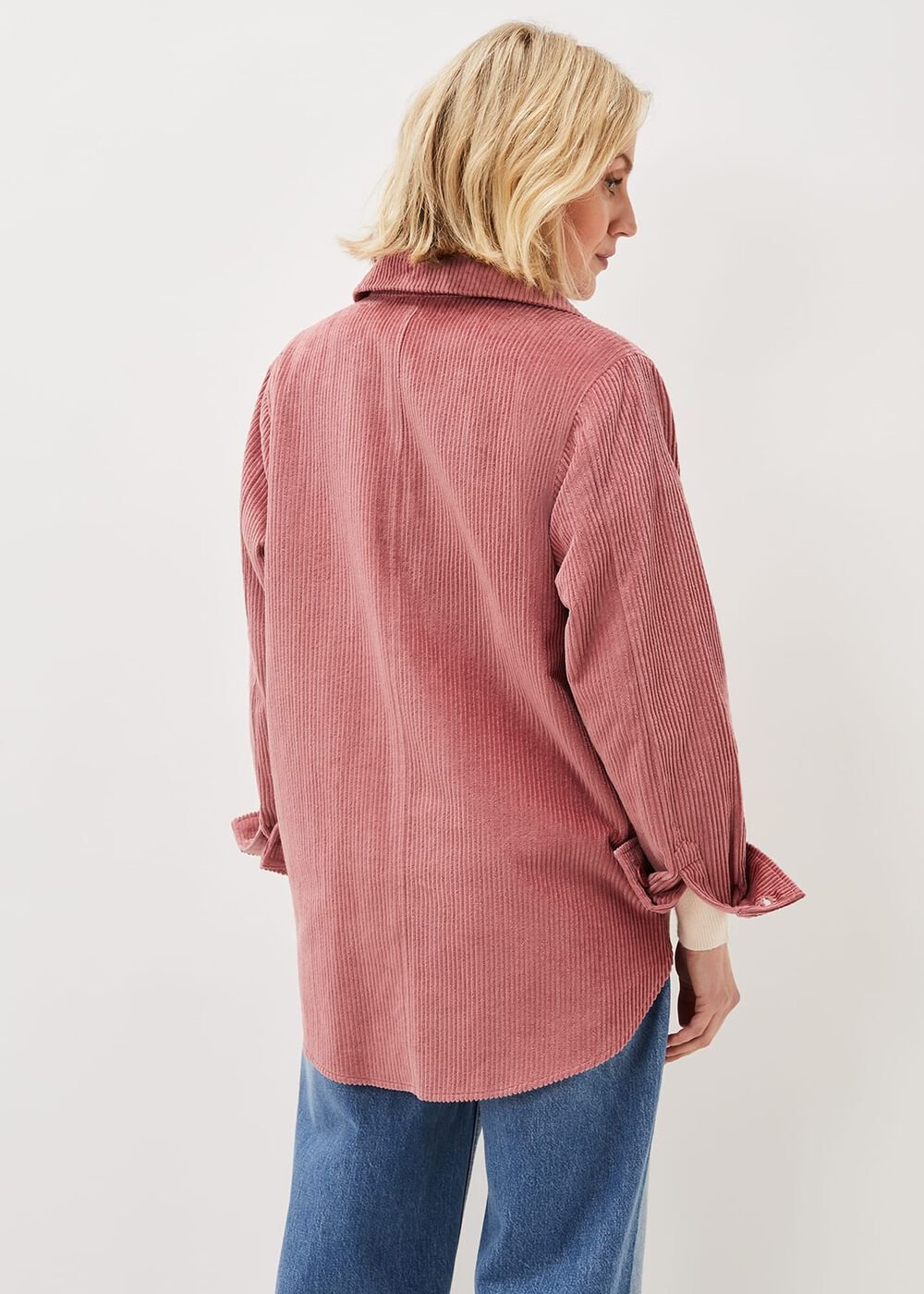 Katrina Cord Shacket Rose