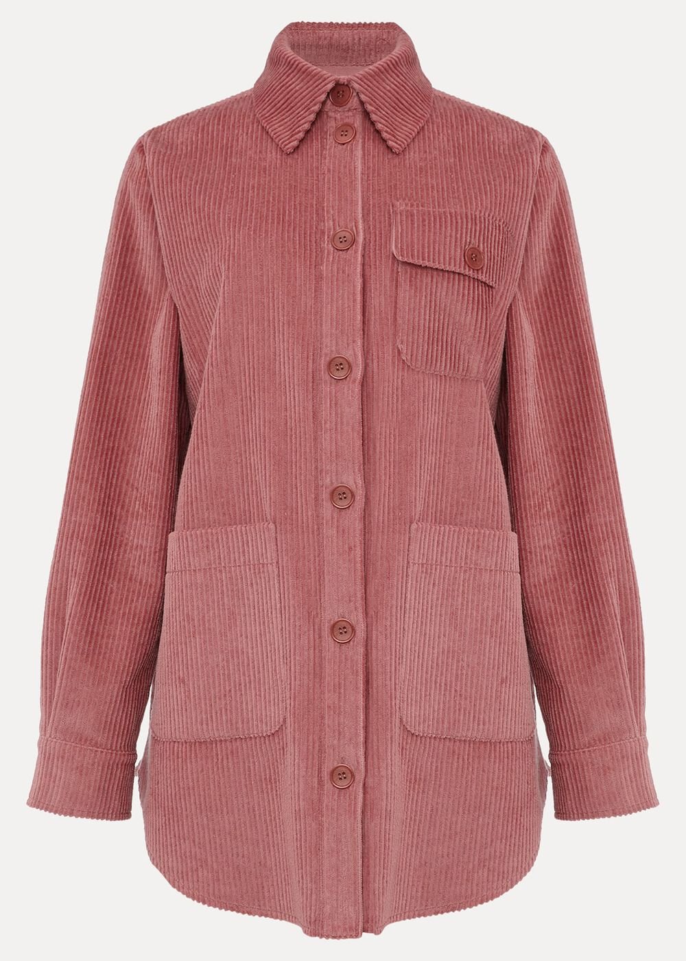 Katrina Cord Shacket Rose