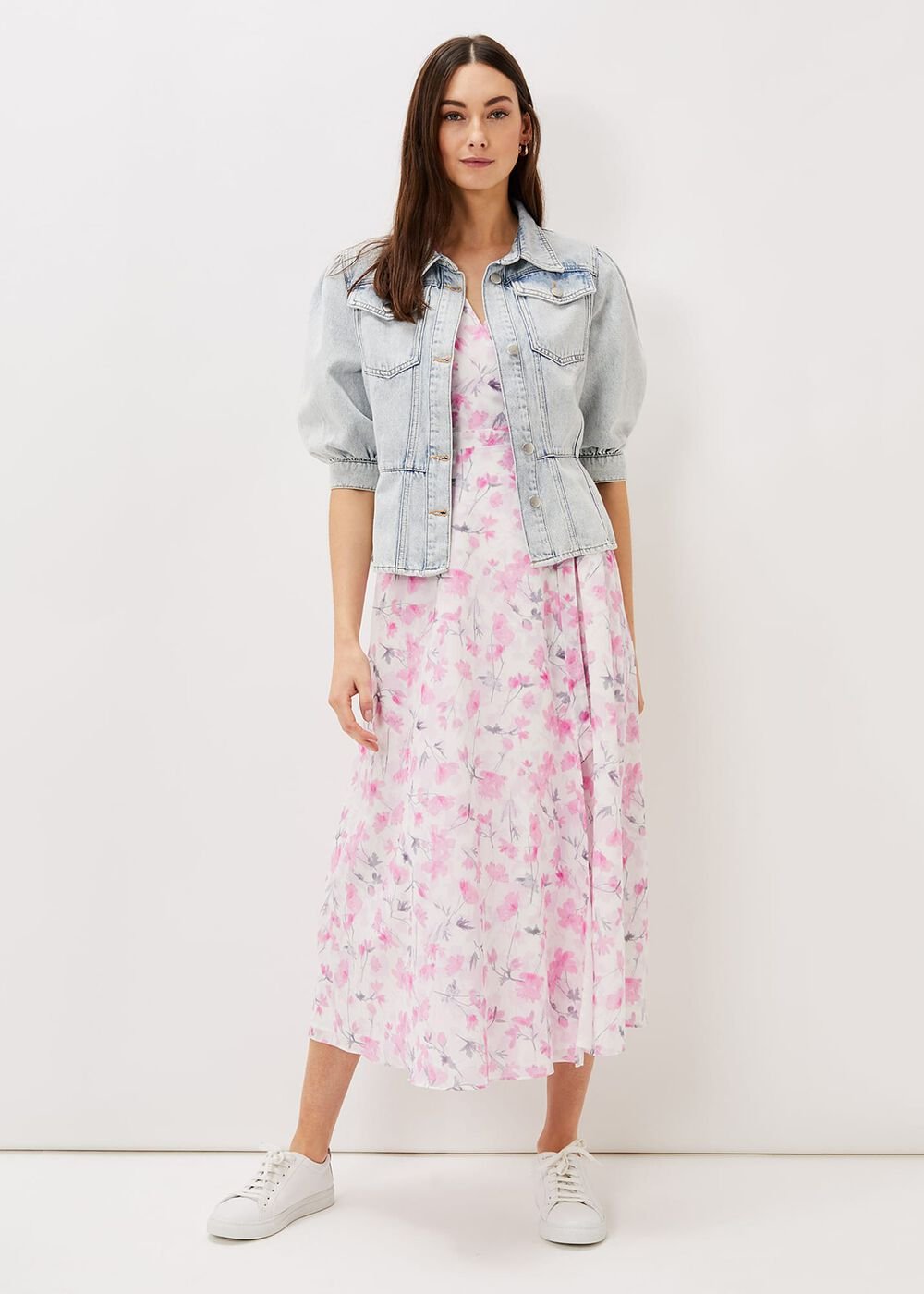 Karys Fashion Puff Sleeve Jacket Denim