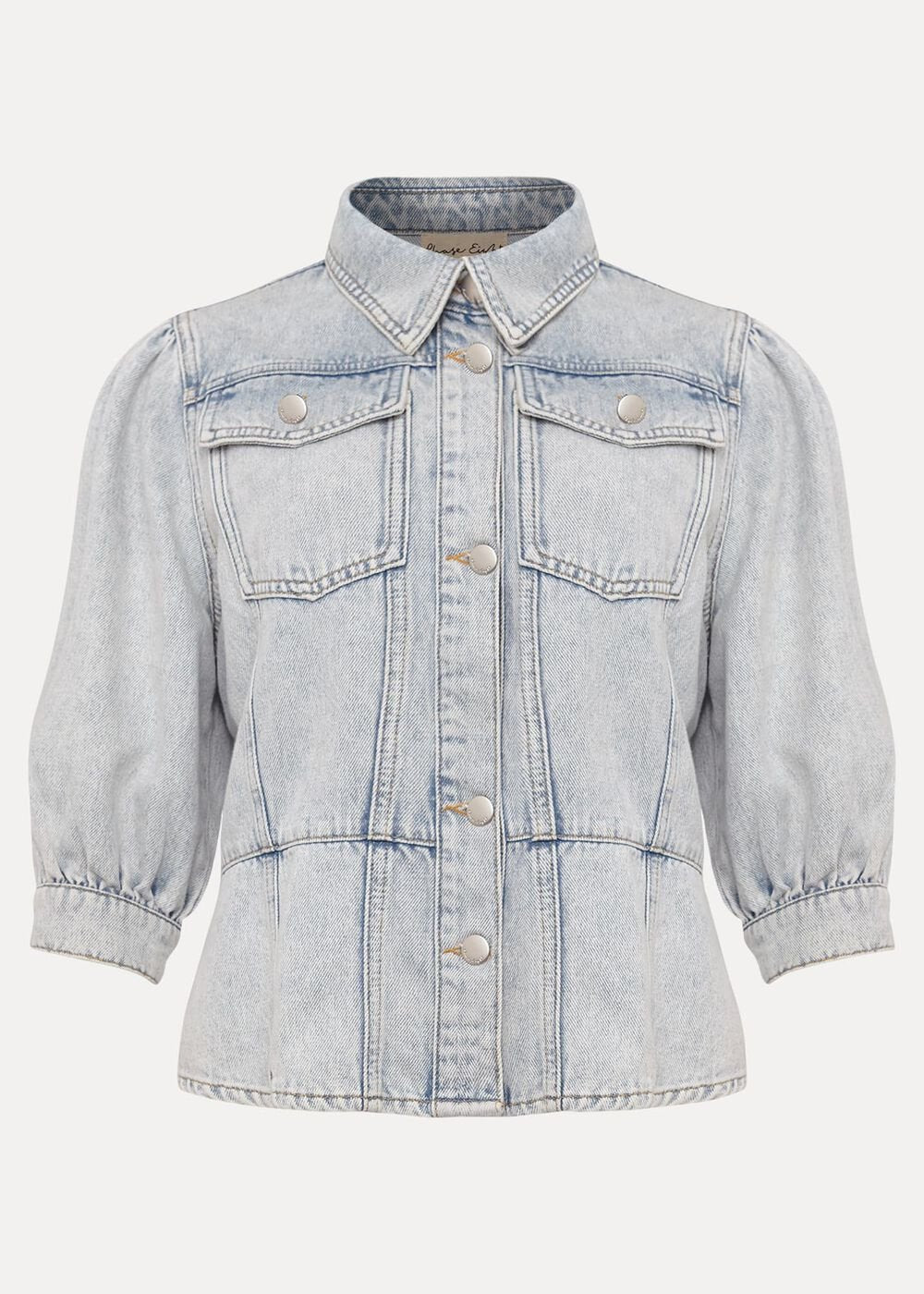 Karys Fashion Puff Sleeve Jacket Denim
