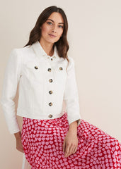 Lettie Denim Jacket White