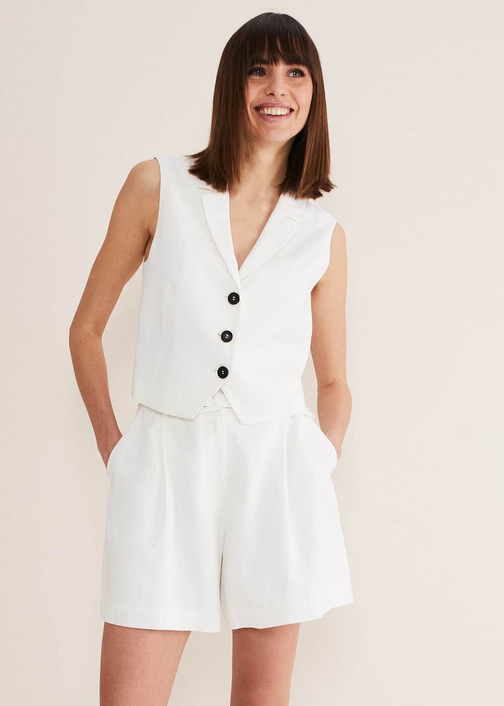 Bianca Waistcoat Co-Ord Ivory
