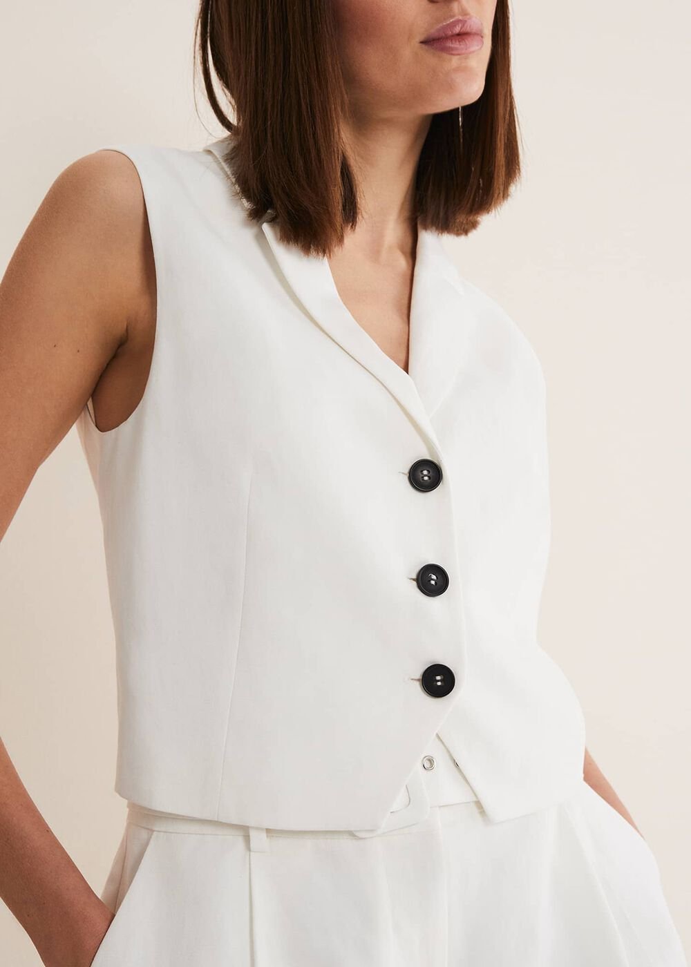 Bianca Waistcoat Co-Ord Ivory