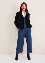 Wendy Ribbed Knit Jacket Black