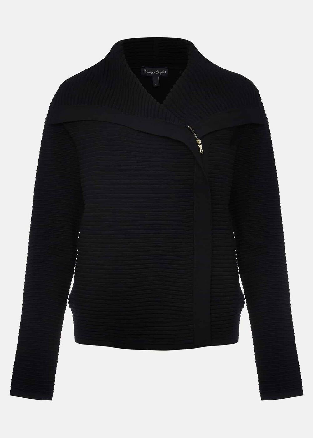 Wendy Ribbed Knit Jacket Black