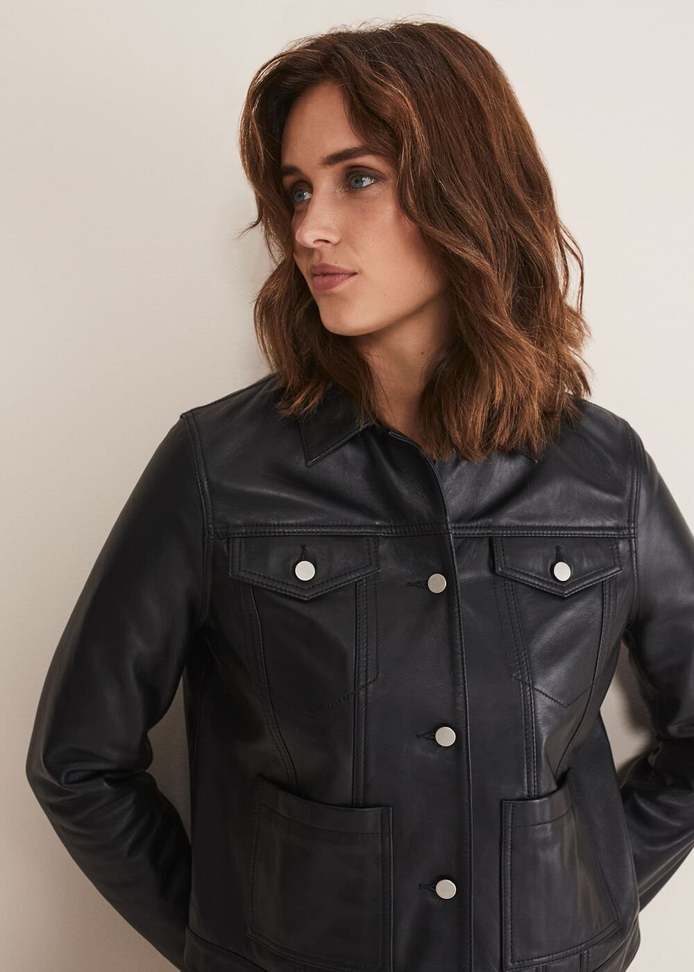 Myrtle Leather Jacket Black