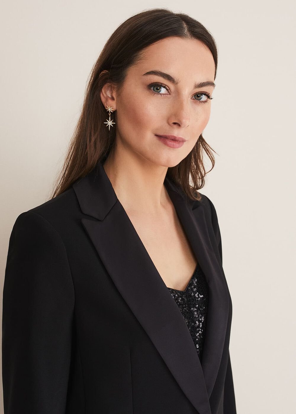 Elandra Black Tux Blazer Black