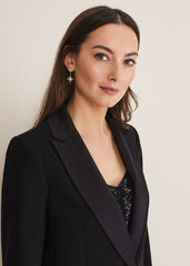 Elandra Black Tux Blazer Black