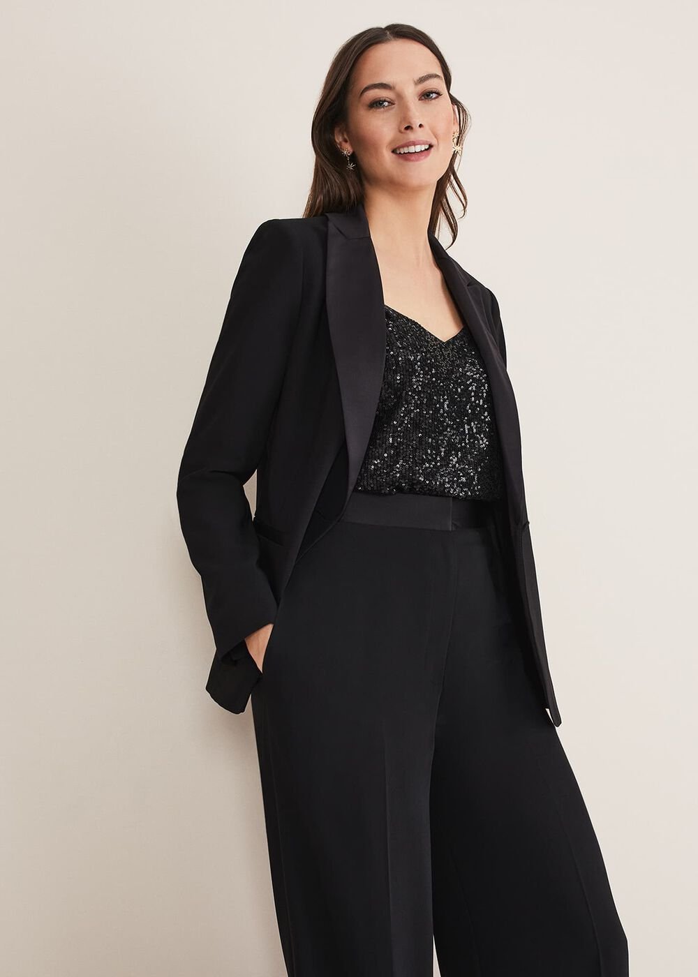 Elandra Black Tux Blazer Black