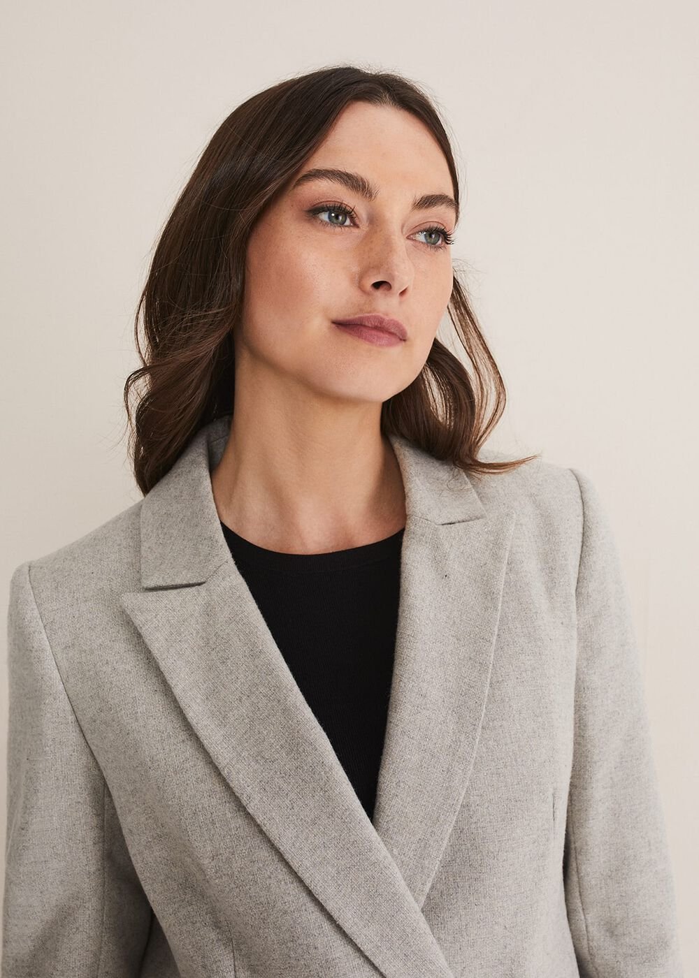 Drew Wool Blazer Grey/Neutral