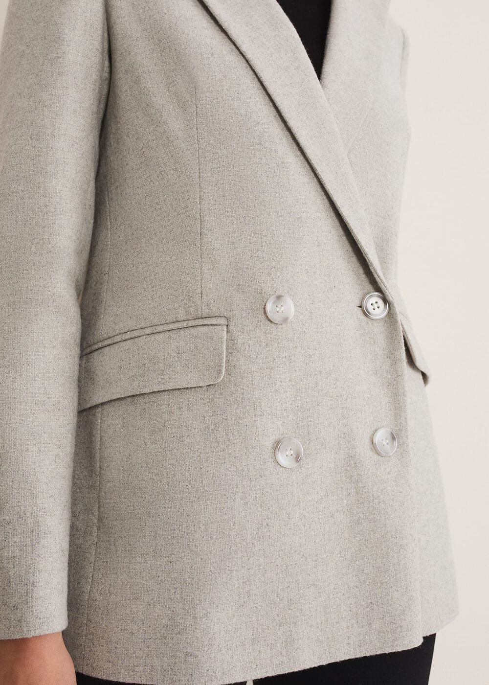Drew Wool Blazer Grey/Neutral