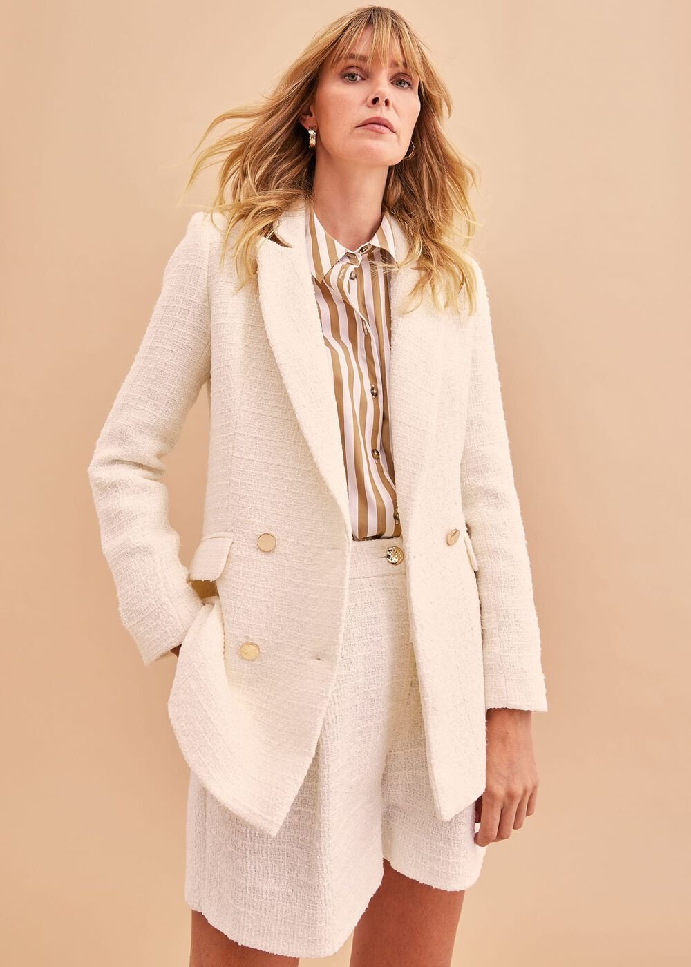 Auden Black Blazer Cream