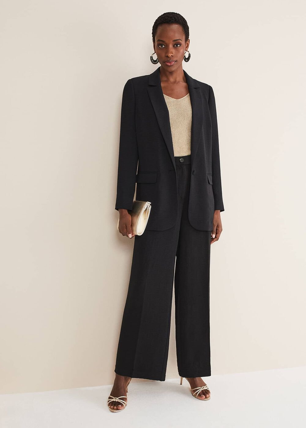 Opal Black Blazer Black