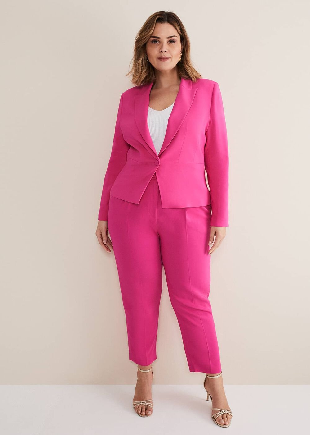 Adria Pink Blazer Hot Pink
