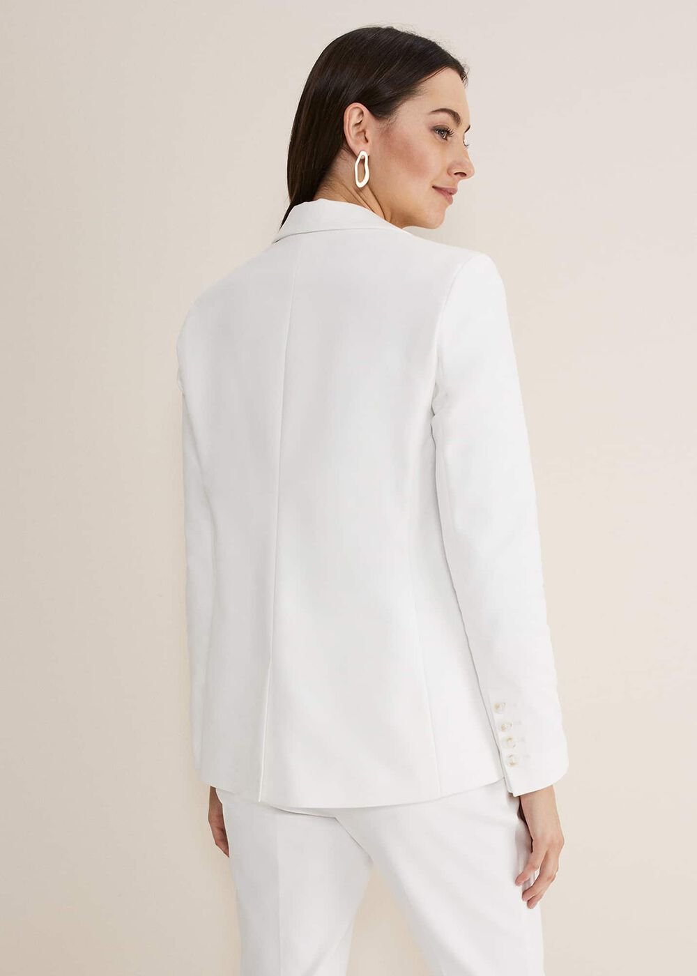 Ulrica Pink Blazer White