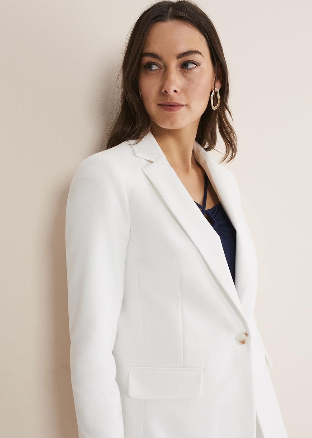 Ulrica Pink Blazer White
