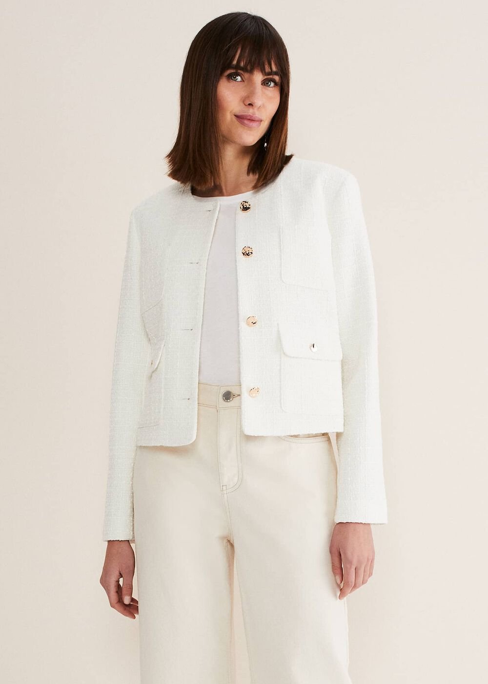 Ripley Tweed Jacket Ivory