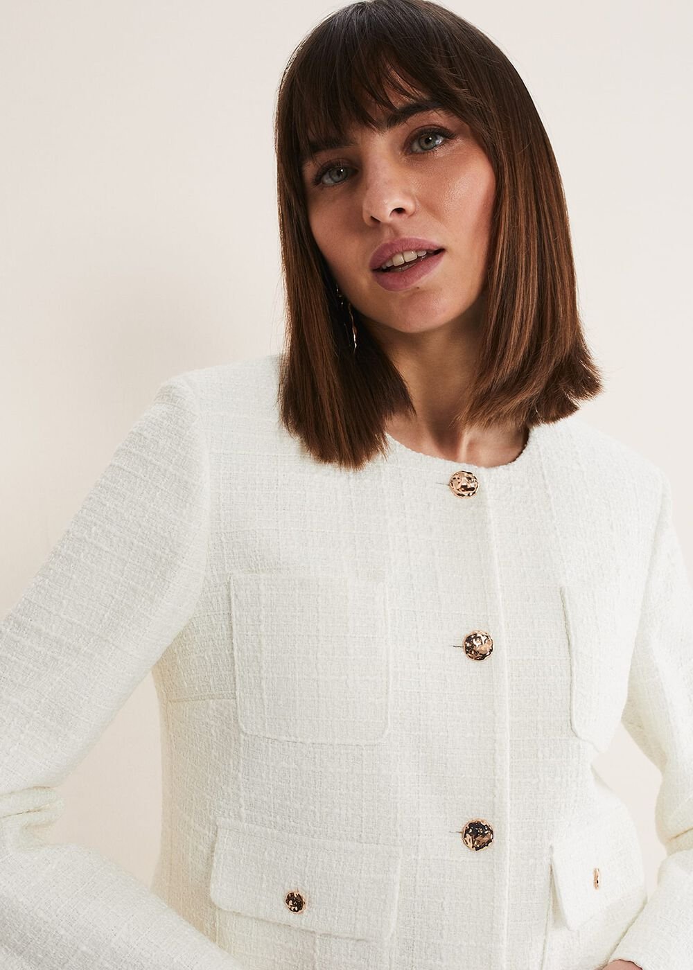 Ripley Tweed Jacket Ivory