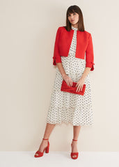 Zoele Bow Detail Jacket Red