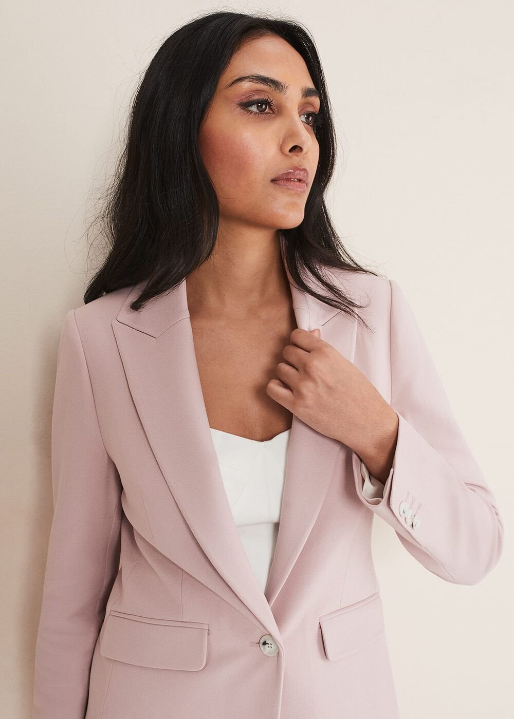Petite Eira Fitted Blazer Soft Pink