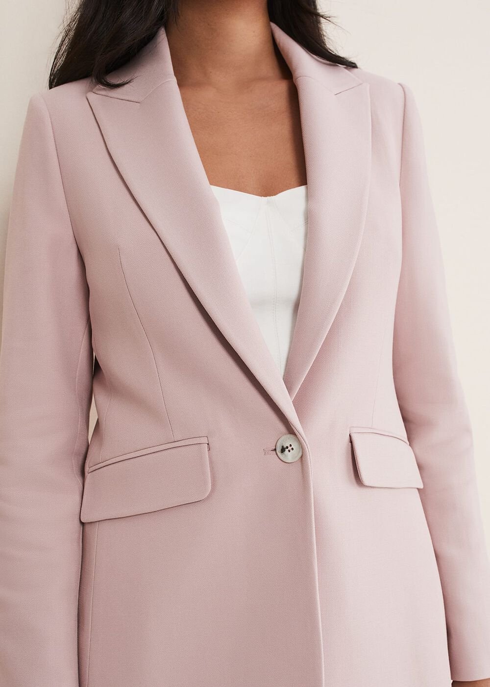 Petite Eira Fitted Blazer Soft Pink