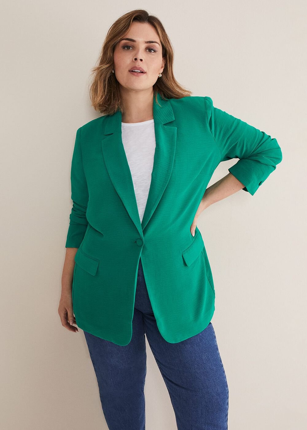 Opal Green Blazer Green