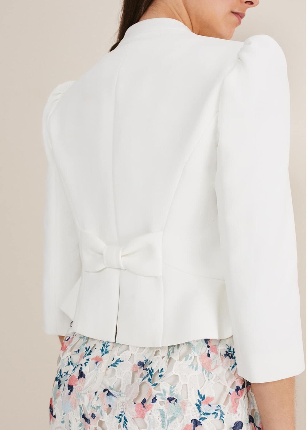 Isabella Bow Jacket Ivory