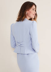 Isabella Bow Jacket Light Cornflower