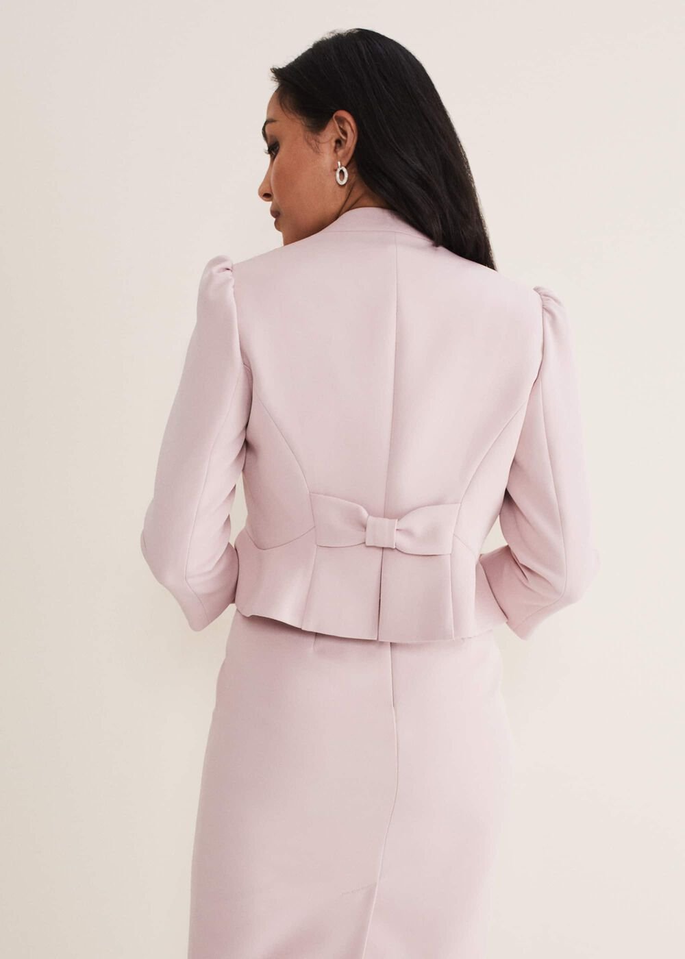 Petite Isabella Bow Jacket Antique Rose
