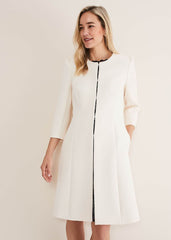 Venita Bow Long Jacket Neutral