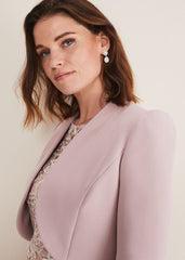 Leanna Cropped Jacket Antique Rose