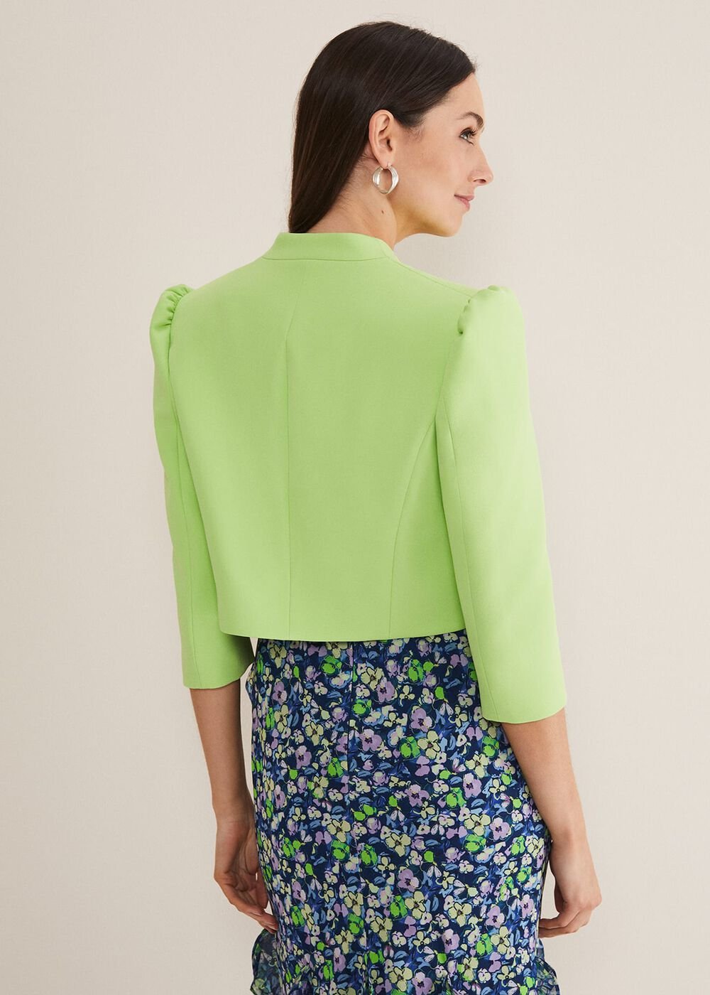 Leanna Cropped Jacket Apple Green
