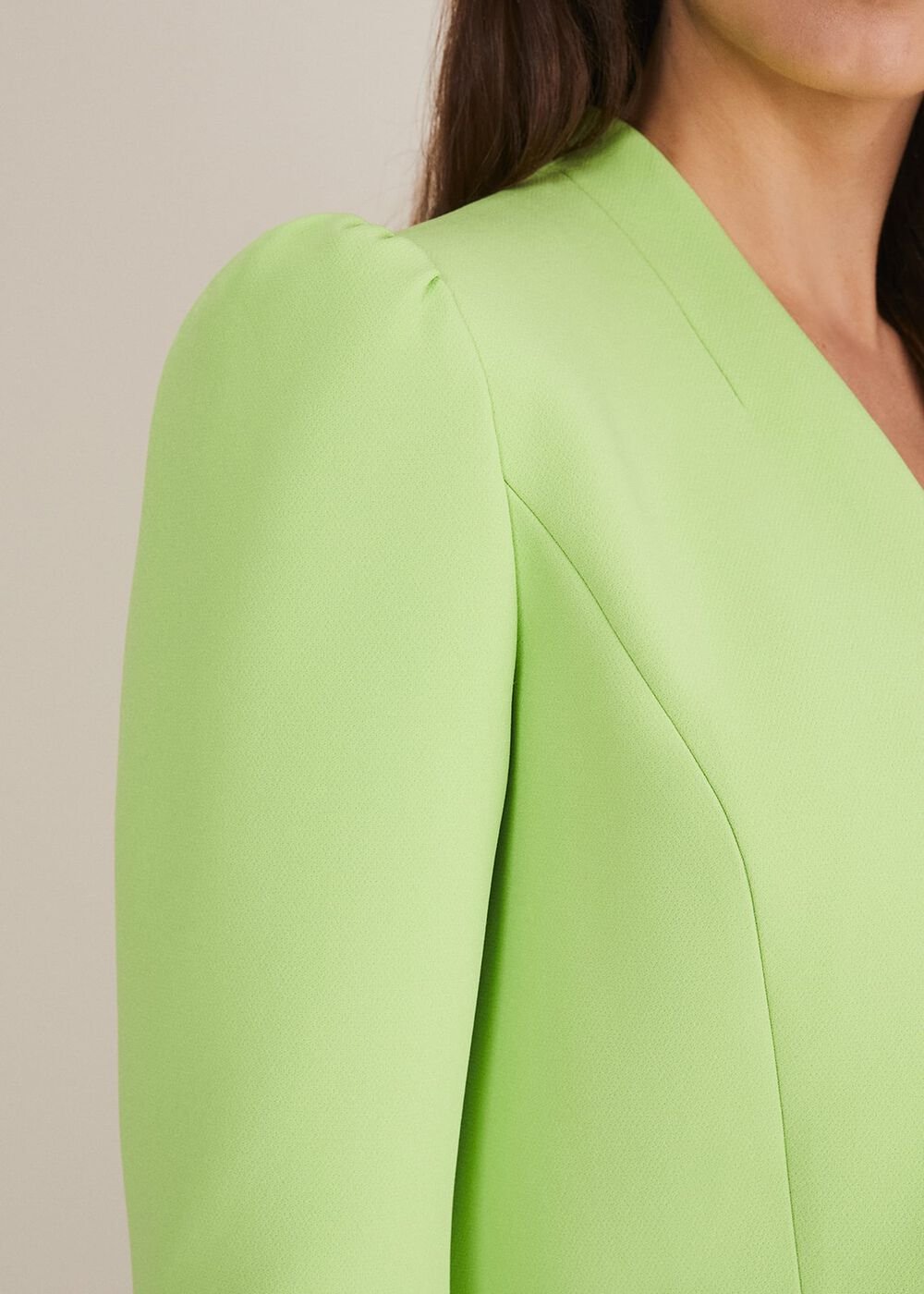 Leanna Cropped Jacket Apple Green