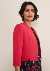 Cara Textured Jacket Raspberry