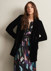 Avani Black Velvet Blazer Black