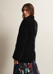 Avani Black Velvet Blazer Black