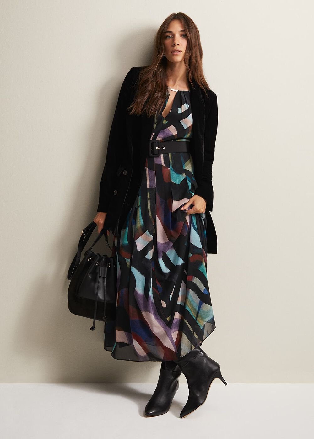 Avani Black Velvet Blazer Black