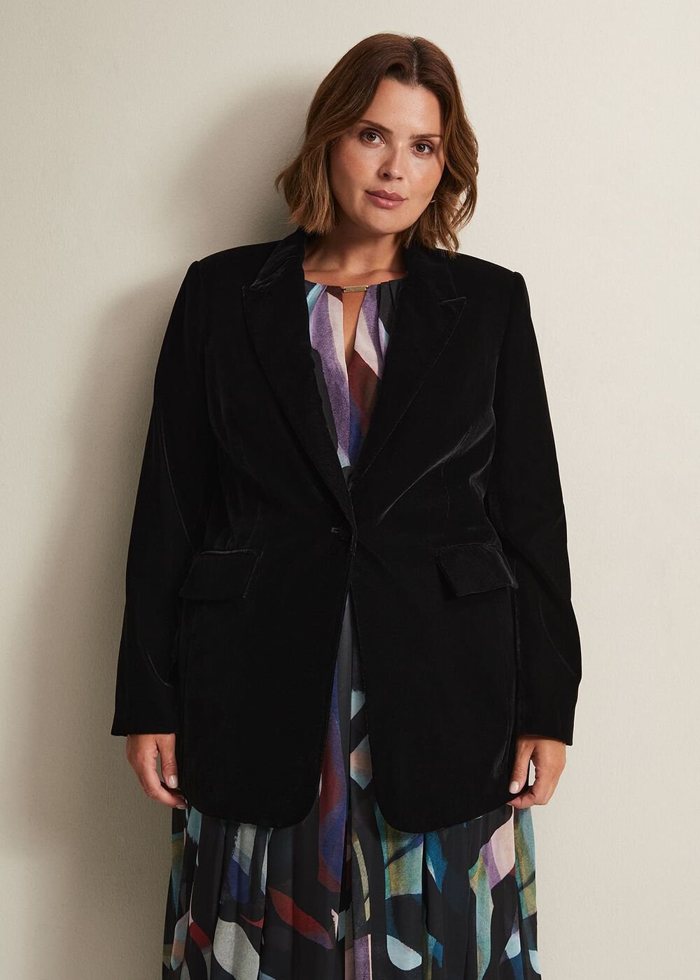 Avani Black Velvet Blazer Black