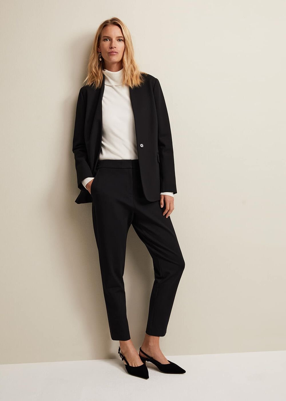 Devin Black Ponte Blazer Black
